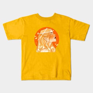 Longing Goddess of Orange Kids T-Shirt